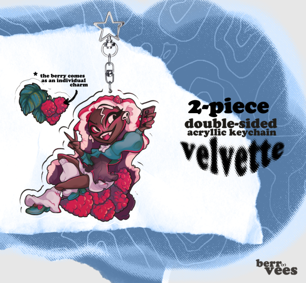 BerrVees Acrylic 2-Piece Keychain - Velvette