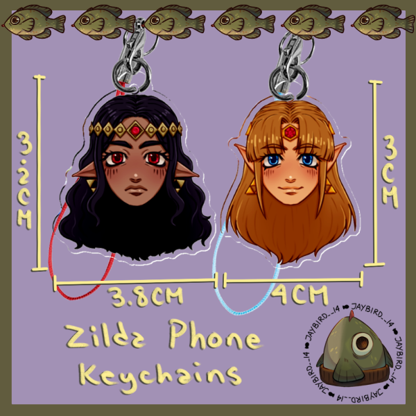 Zilda Acrylic Phone Keychains
