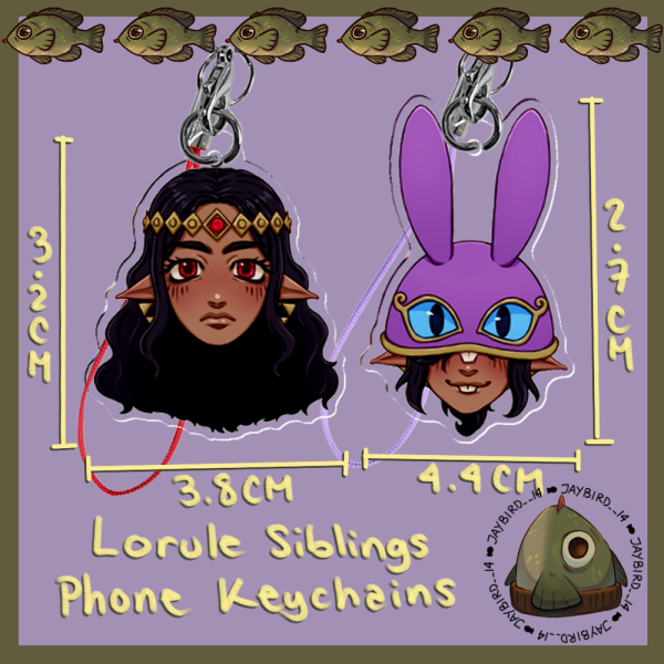 Lorule Siblings Acrylic Phone Keychains