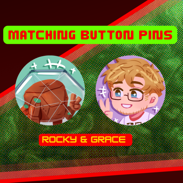Grace & Rocky Matching Pins