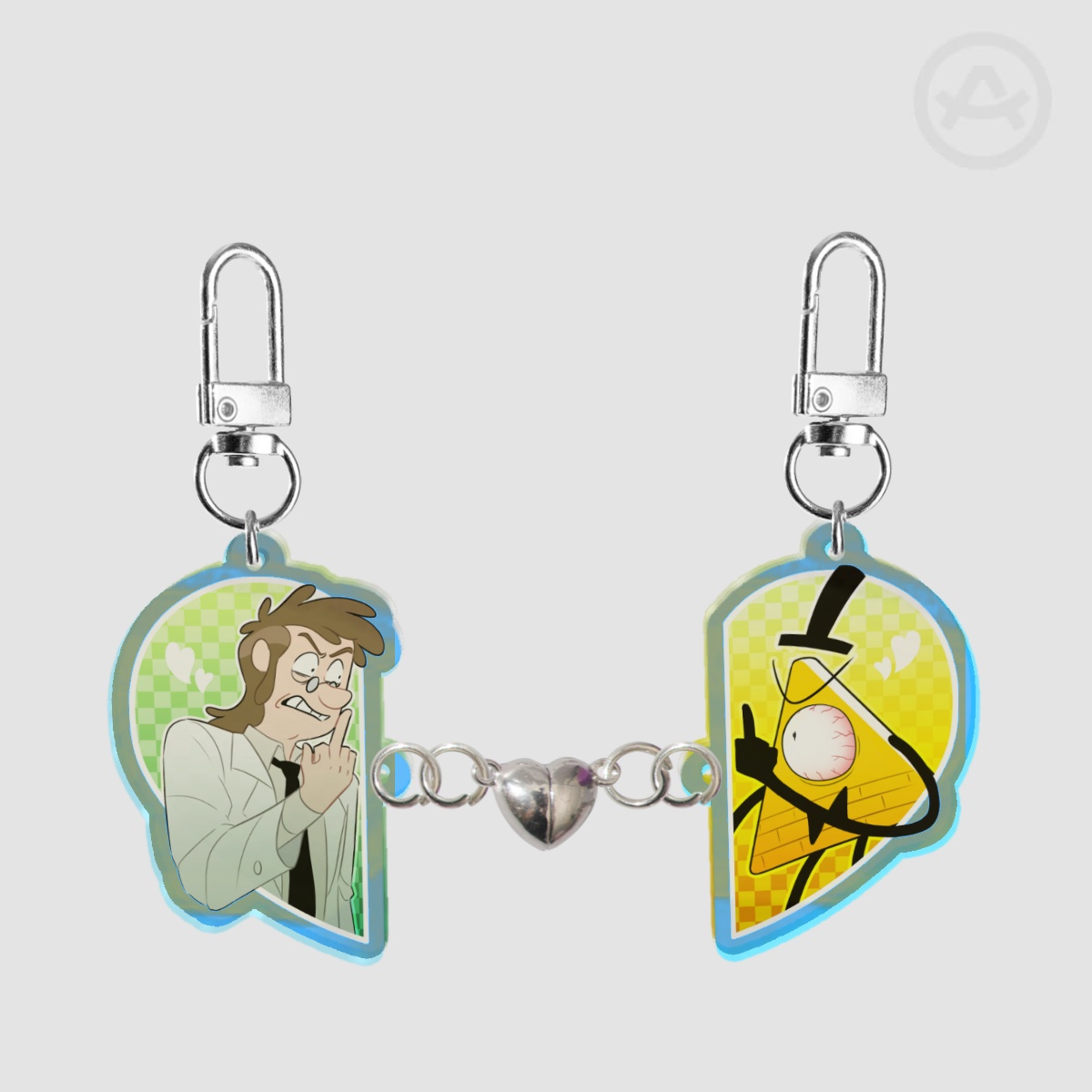 Fiddbill Heart Magnet Keychain
