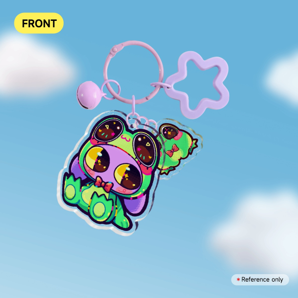 Jax and Ribbit Glitter Acrylic 2-Piece Keychains
