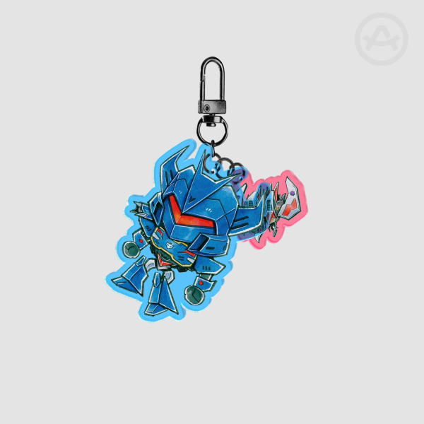 Earthspark Soundwave and Laserbeak Keychain
