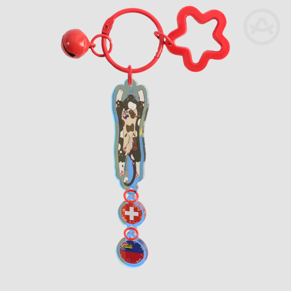 Hetalia, Neko Switzerland and Liechtenstein, Connection Keychain
