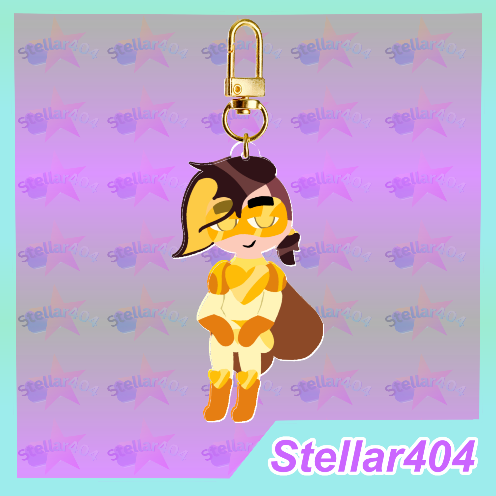 Chibi Goldheart Clear Acrylic Keychain