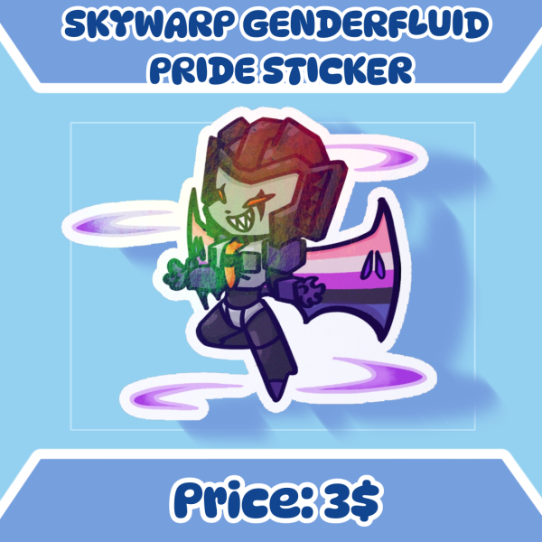 Skywarp Genderfluid Pride Sticker