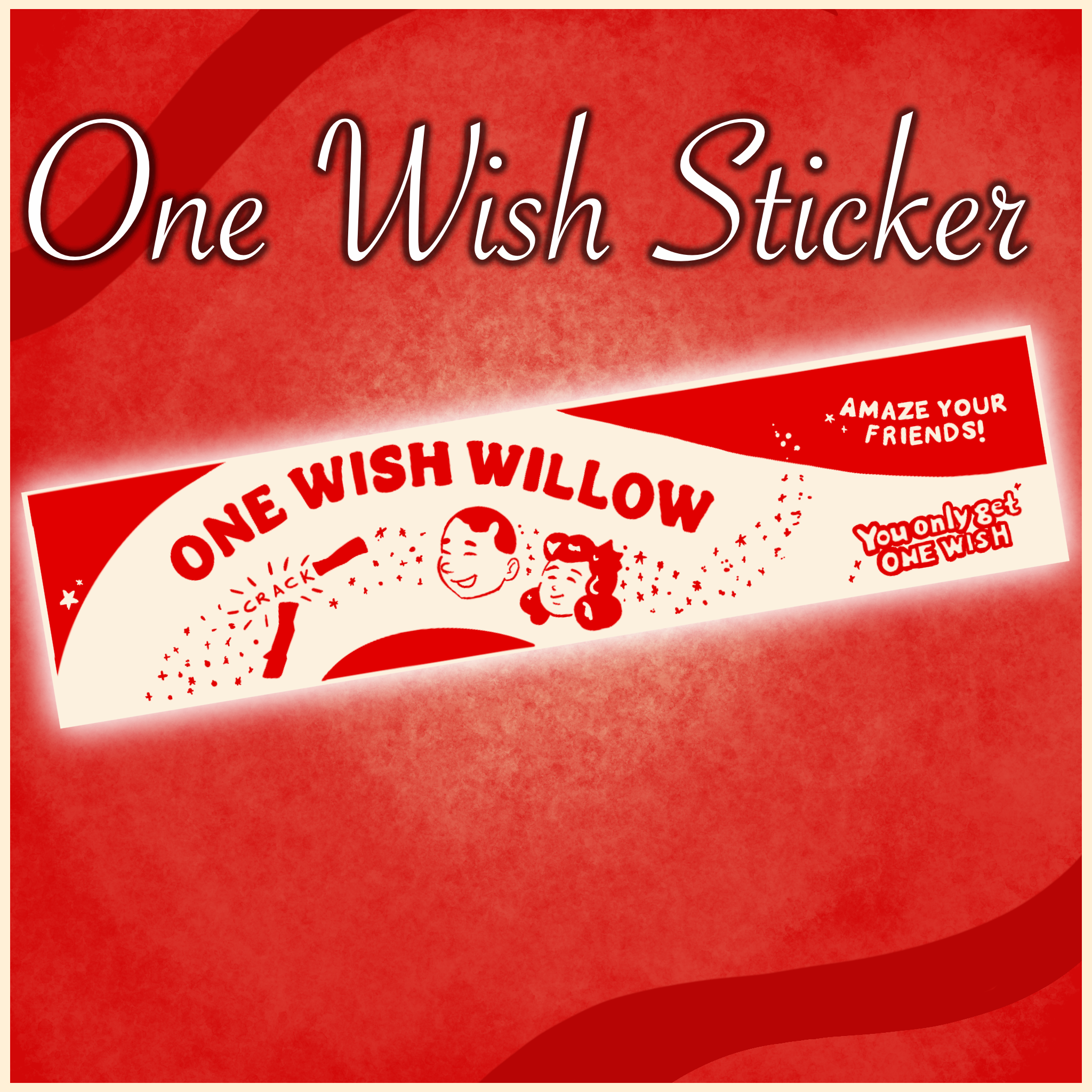 One Wish Willow Sticker