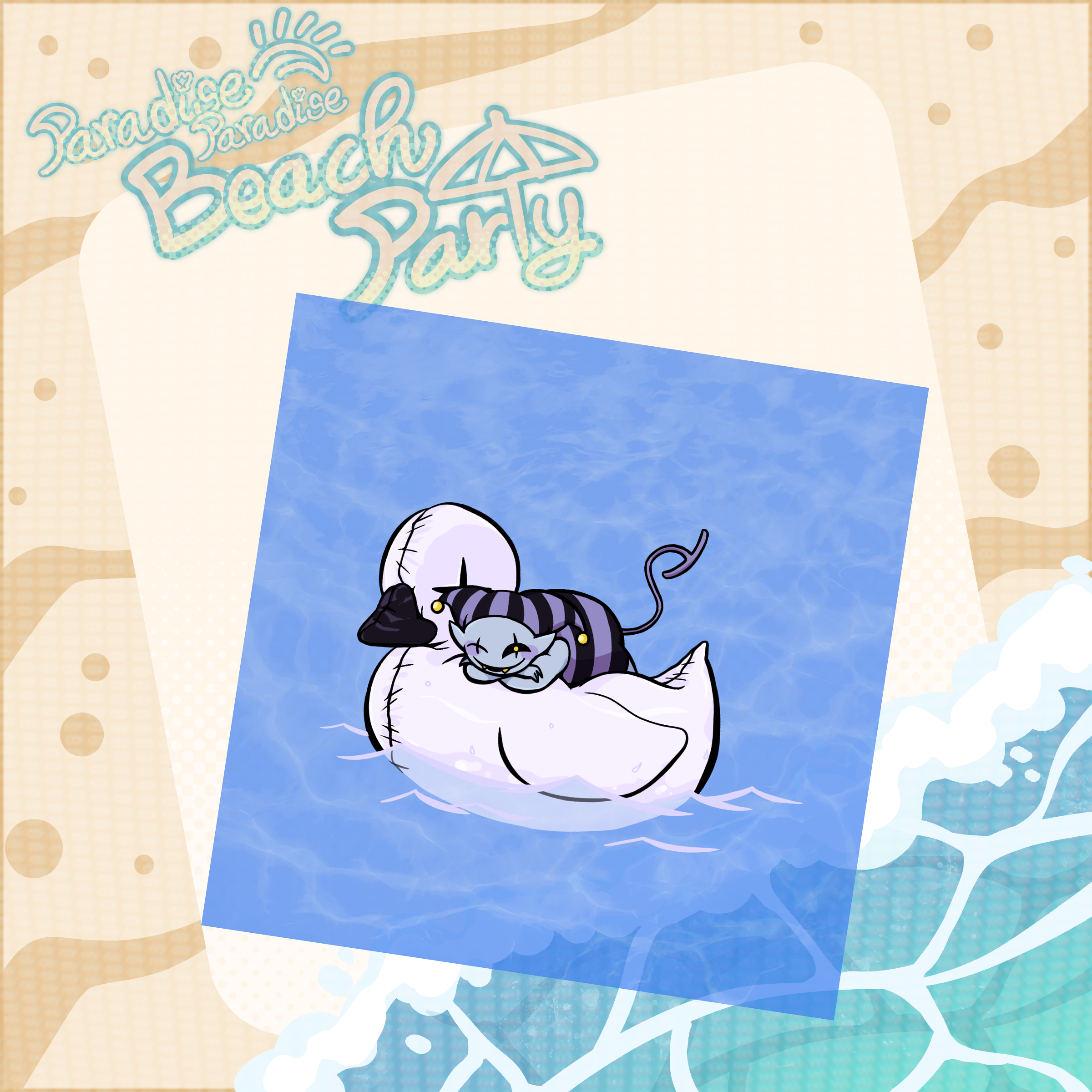 Ripple Jevil Floatie Coaster