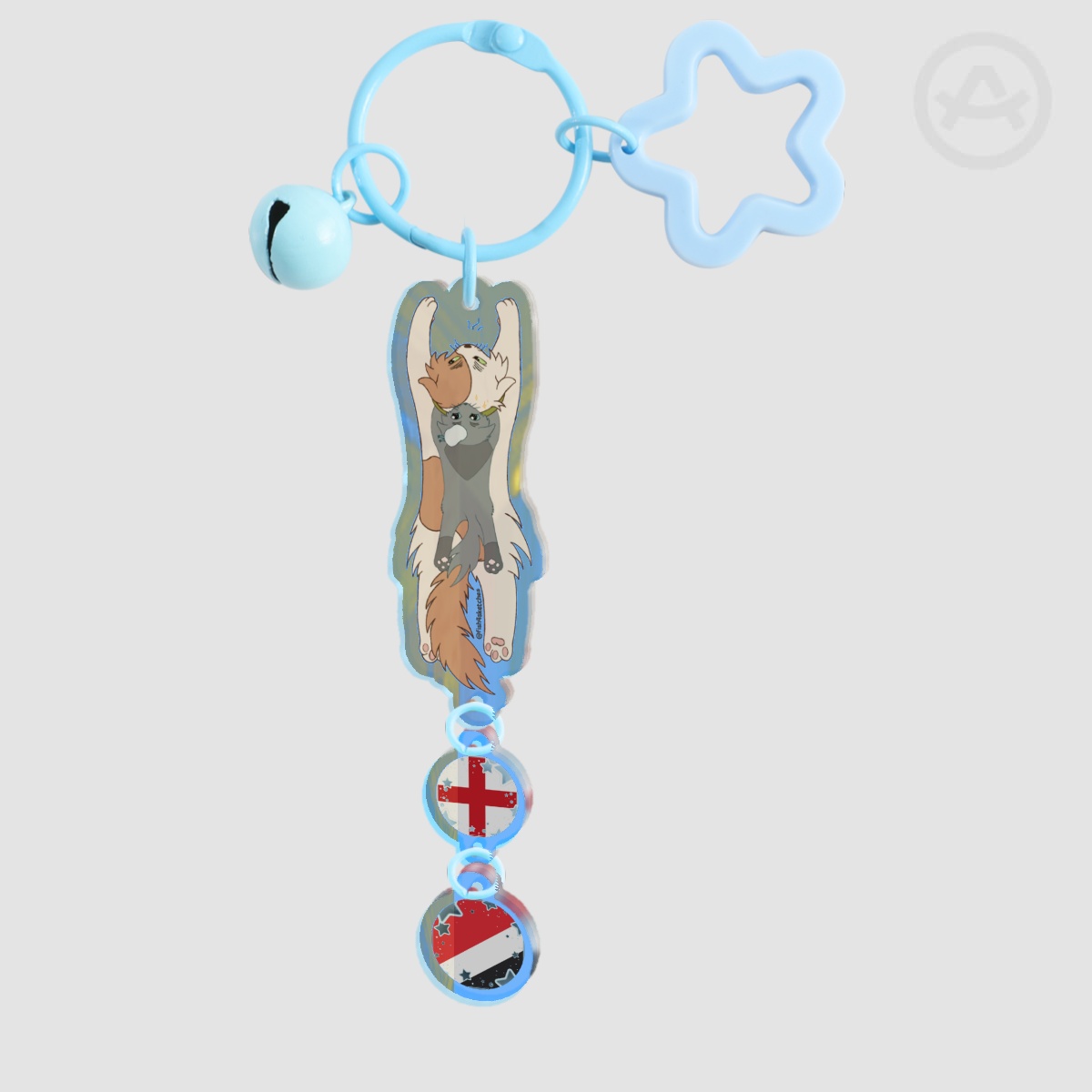Hetalia, Neko England and Sealand, Connection Keychain