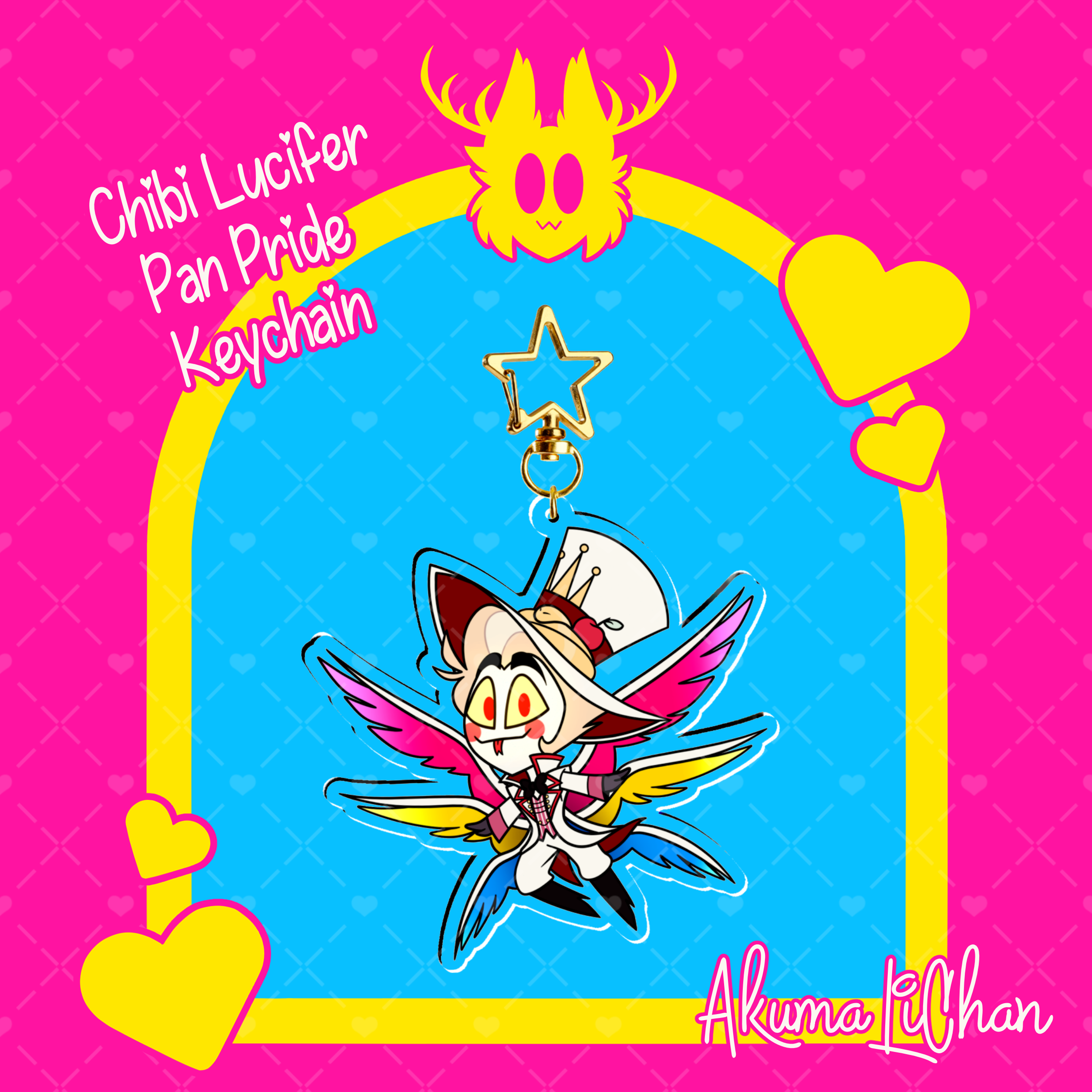 Chibi Lucifer Pan Pride Keychain by AkumaLiChan - ACGGOODS