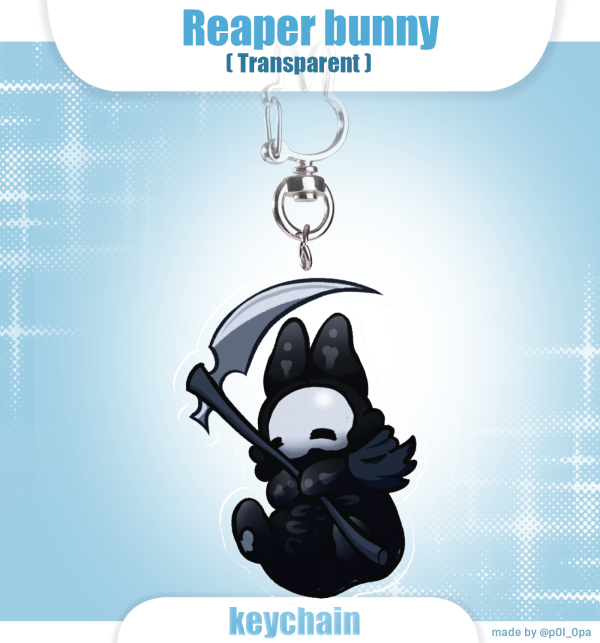 Bunny Reaper ( TRANSPARENT ) Clear Acrylic Keychains