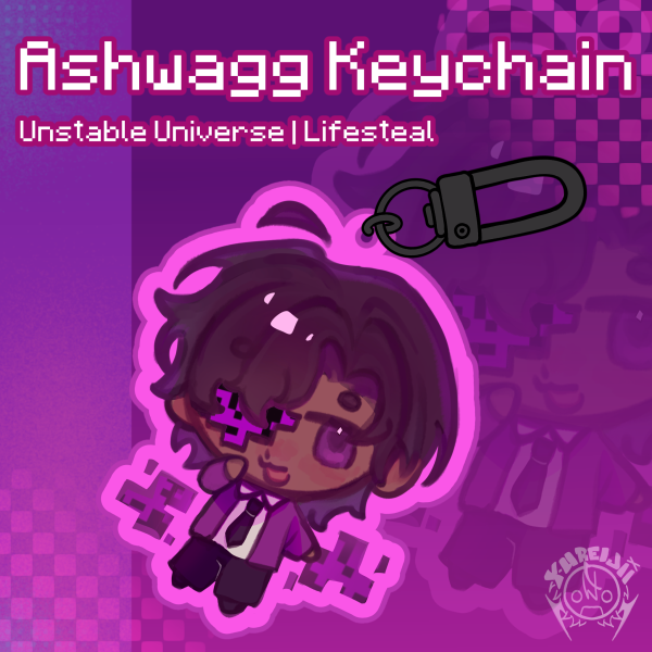 Ashwagg - Lifesteal Unstable Universe - Colored Edge Acrylic Keychains