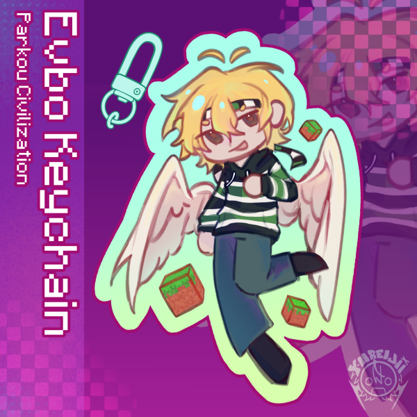 Evbo Parkour Civilization MCYT - Colored Edge Acrylic Keychains