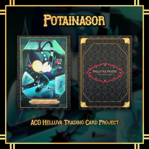 Madmaid's Experiment 🥼🧪🧹| Hazbin Hotel Photocards | Potainasor 🖤✨️❤️