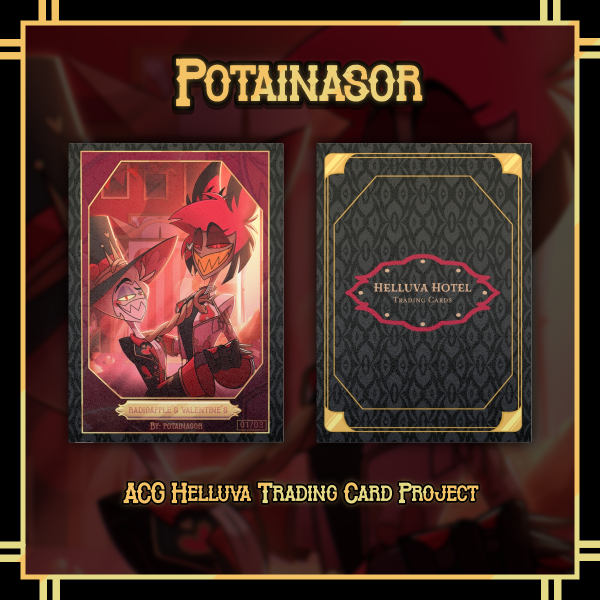 Radioapple's Valentine's 📻🍎| Hazbin Hotel Photocards | Potainasor 🖤✨️❤️