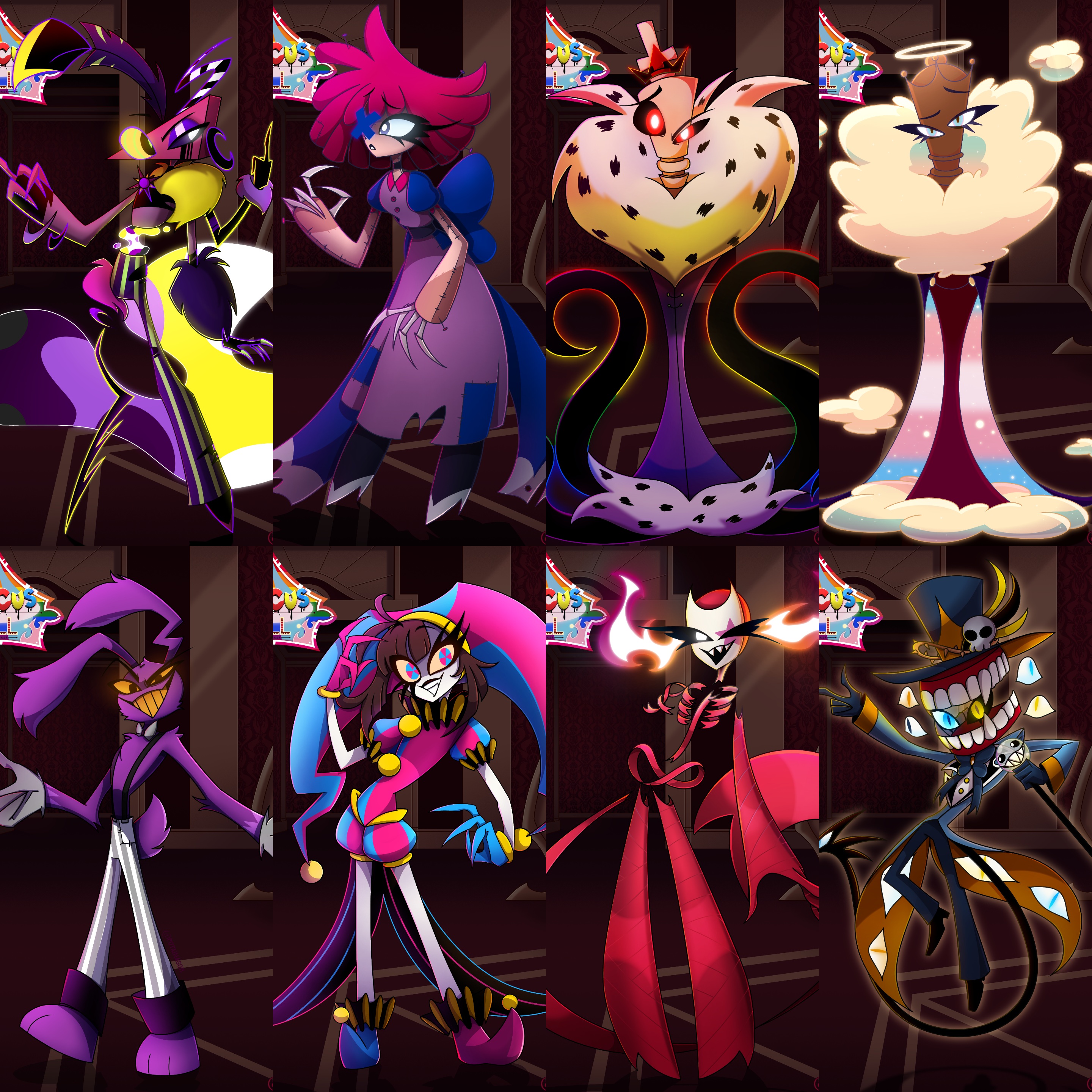 Zooble 💛🤍💜🖤 NON-BINARY Circus of Hell PRIDE