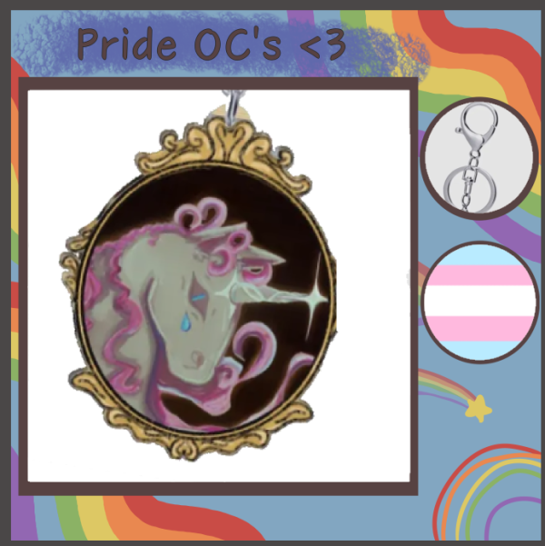 Kairon | Transgender Pride Unicorn Wood Keychain
