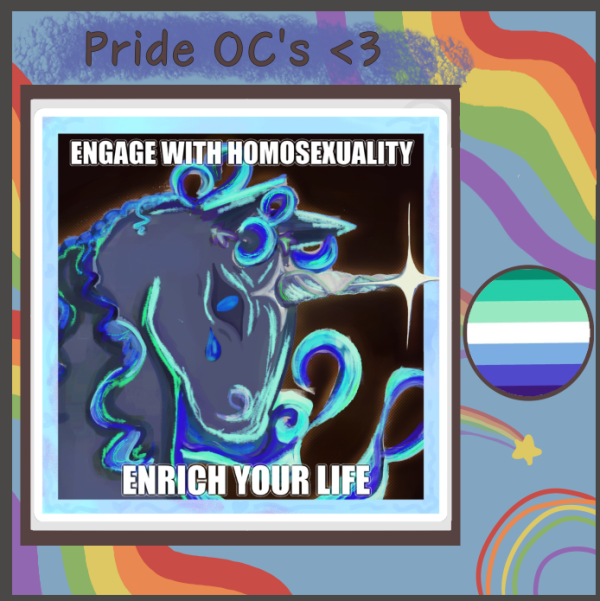 Moonshine | Engage with Homosexuality, enrich your life - Gay Pride Unicorn OC Die Cut Sticker