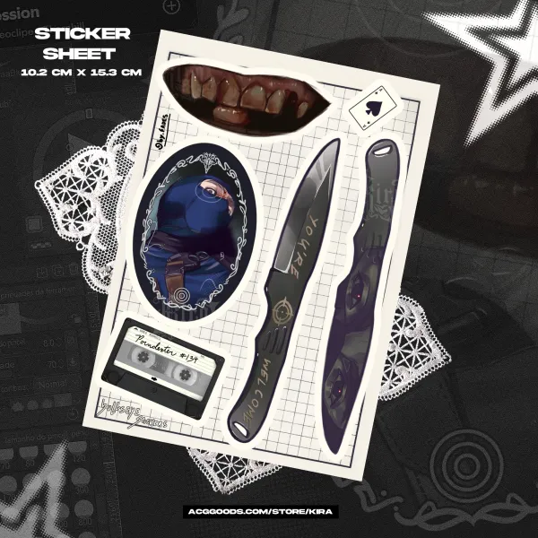Bullseye - Daredevil Born Again - Sticker Sheet