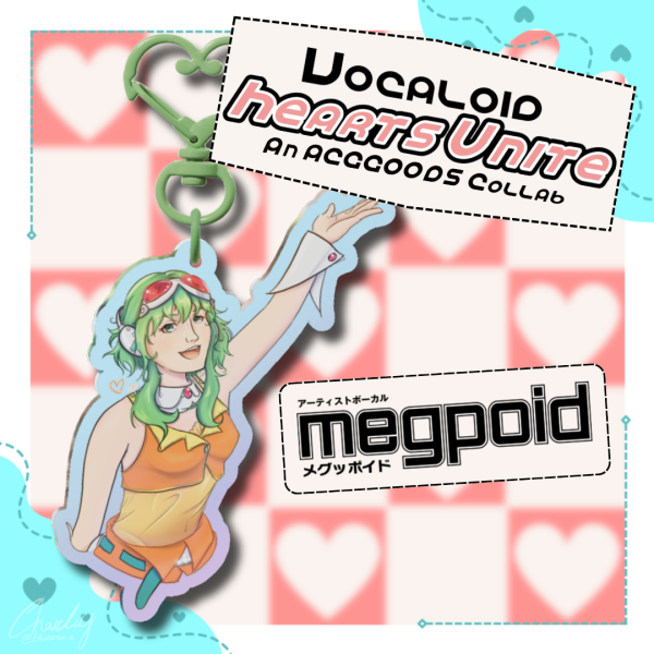 Gumi Heart Rainbow Acrylic Keychain