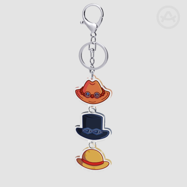 ASL Pirate Hats connected keychain