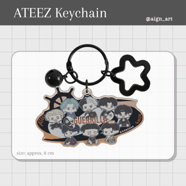 ATEEZ Guerrilla: Epoxy Acrylic Keychain