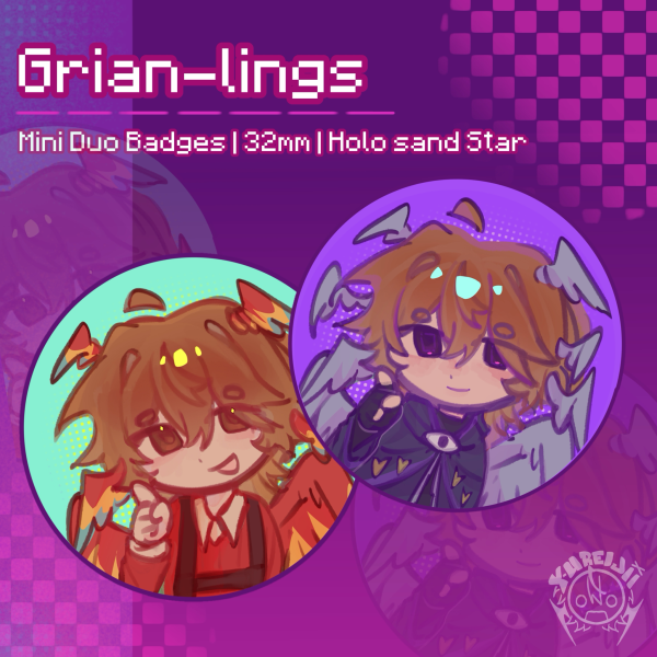 Grian and Watched!Grian Mini duo pin badge