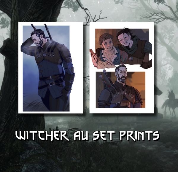 Witcher AU SET Posters