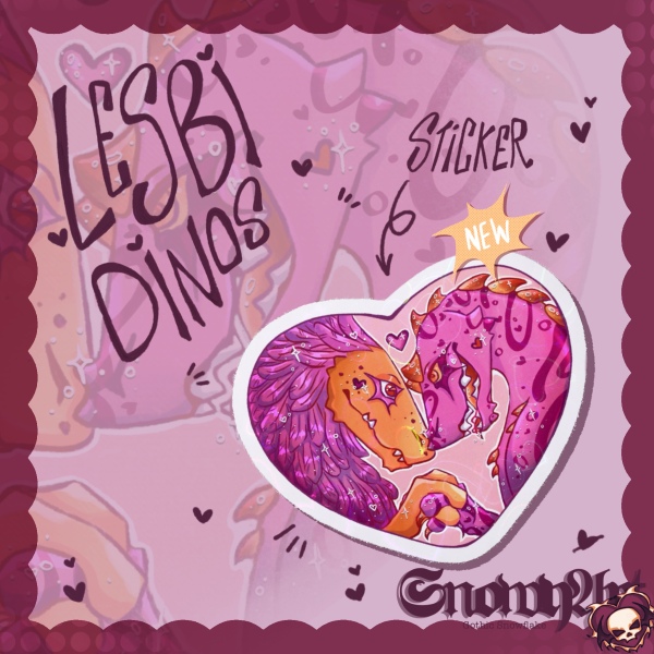 Lesbidinos! Holo Heart Sticker