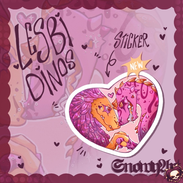 Lesbidinos! Glossy Sticker