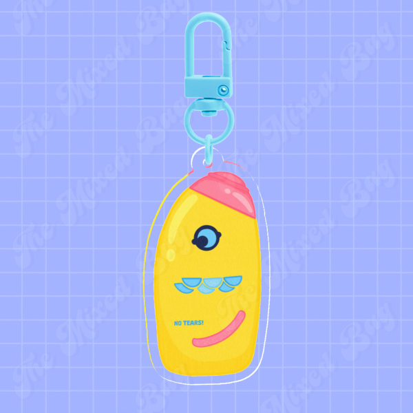 NO TEARS! Just Pansexual Pride. Nostalgic Shampoo Keychain