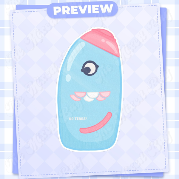 NO TEARS! Just Transgender Pride. Nostalgic Shampoo Sticker