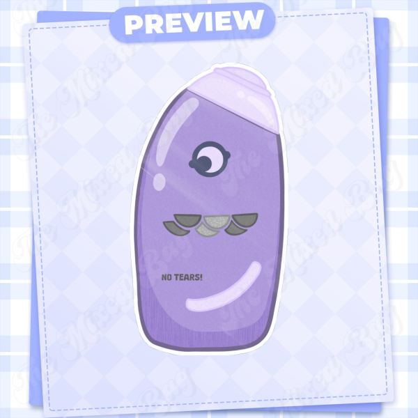 NO TEARS! Just Asexual Pride. Nostalgic Shampoo Sticker