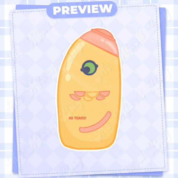 NO TEARS! Just Lesbian Pride. Nostalgic Shampoo Sticker