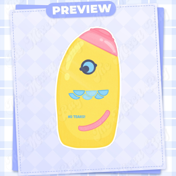 NO TEARS! Just Pansexual Pride. Nostalgic Shampoo Sticker