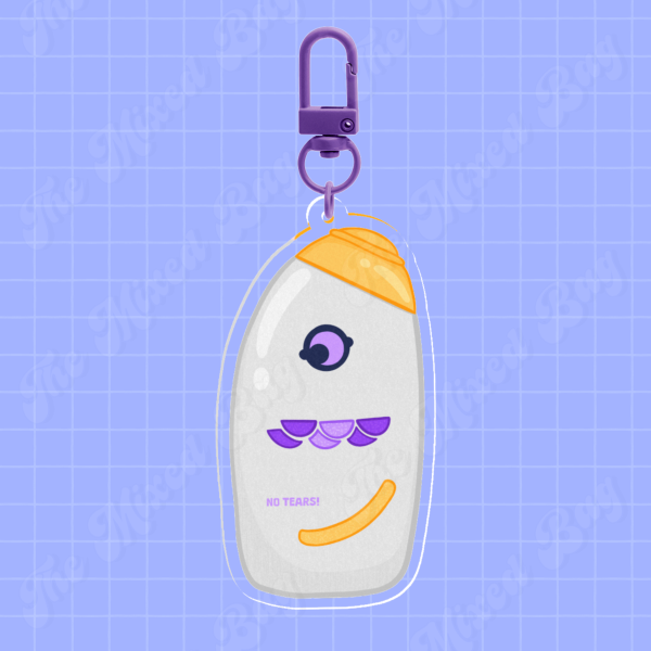 NO TEARS! Just Nonbinary Pride. Nostalgic Shampoo Keychain