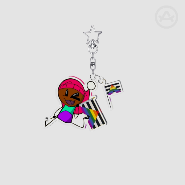 Mari Straight Ally - Acrylic 2-Piece Keychain