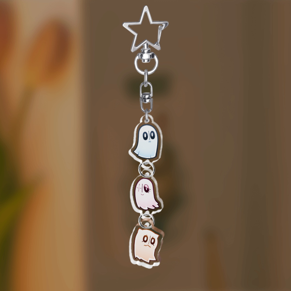 Ghost Family Acrylic Keychain