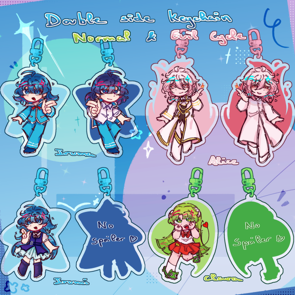 Soulmate trio double side keychain! ✦ Mairimashita! Iruma kun