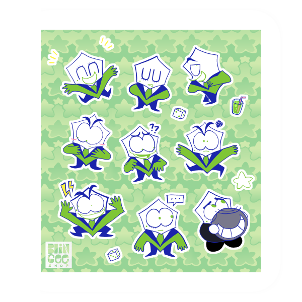 Green Pippins Sticker Sheet