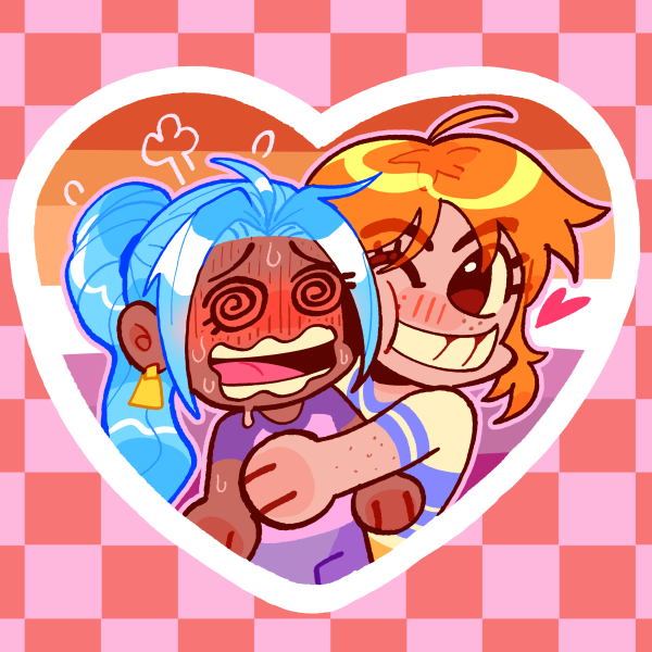 🏳️‍🌈 Nami & Vivi - Hug - One Piece Sticker
