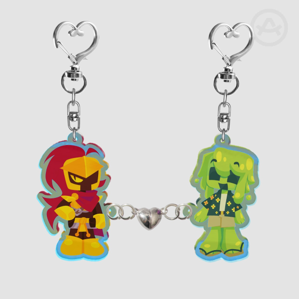 D3rlord3 and Avery Acrylic Magnet Keychains