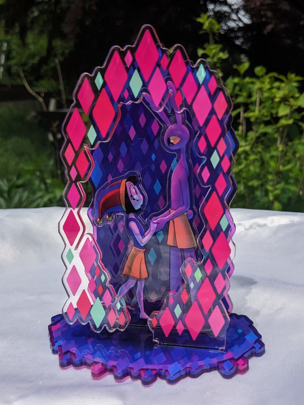 Diamond Cave Jax and Pomni Triple Acrylic Standee