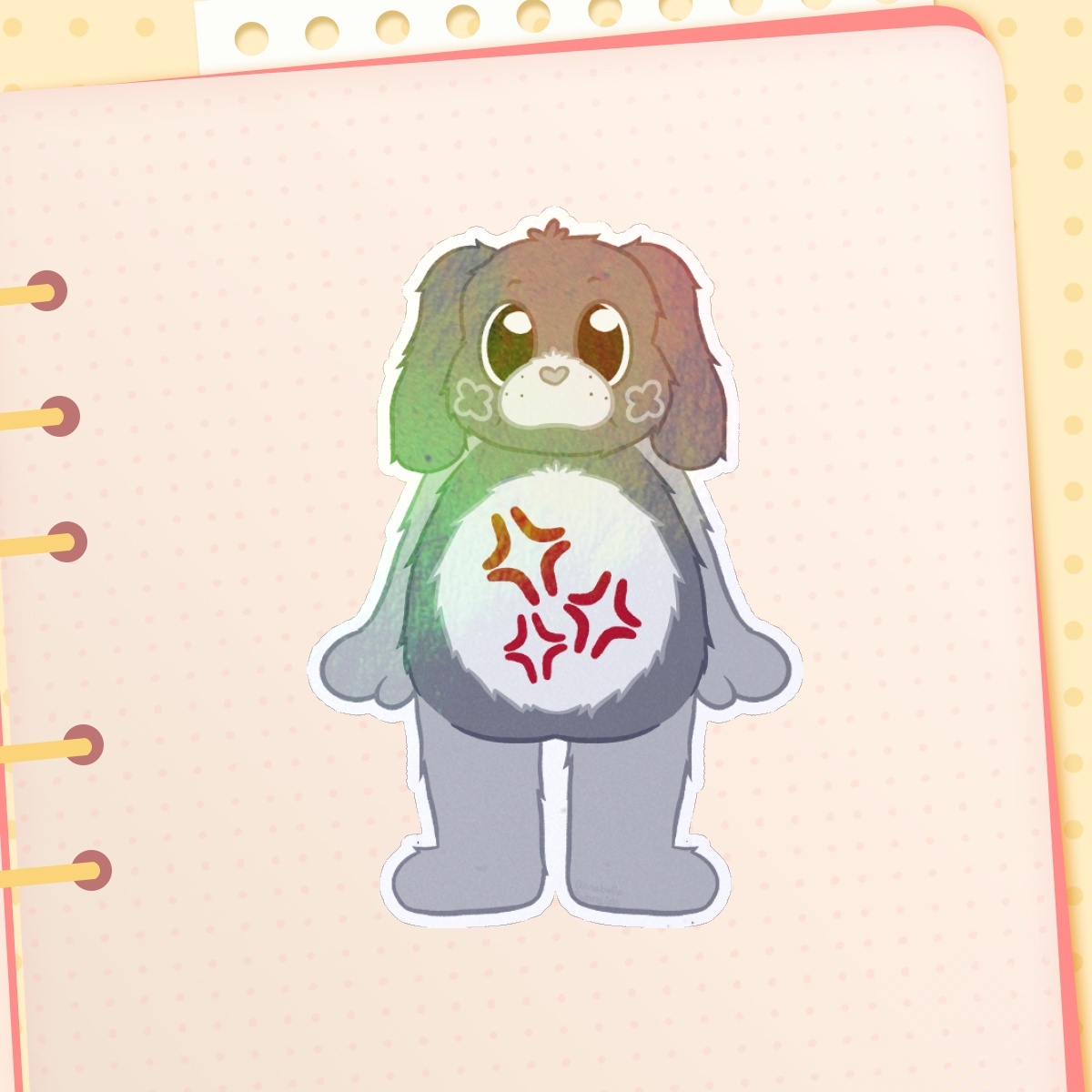 Pebble Care Bear Sticker