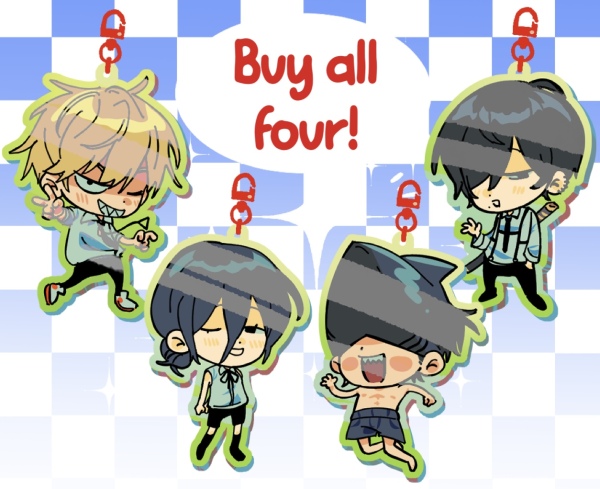 Chainsaw Man Acrylic Keychain Bundle