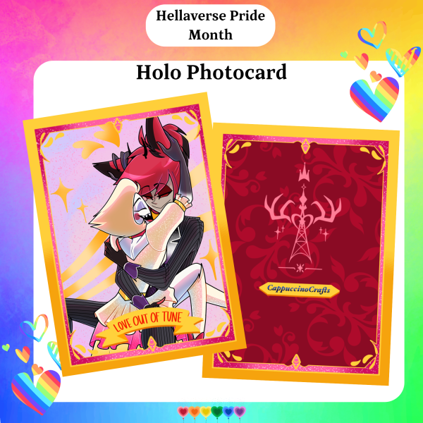 Pride Radioapple "Love Out of Tune" || Holo Fan Card || Hellaverse Pride Month