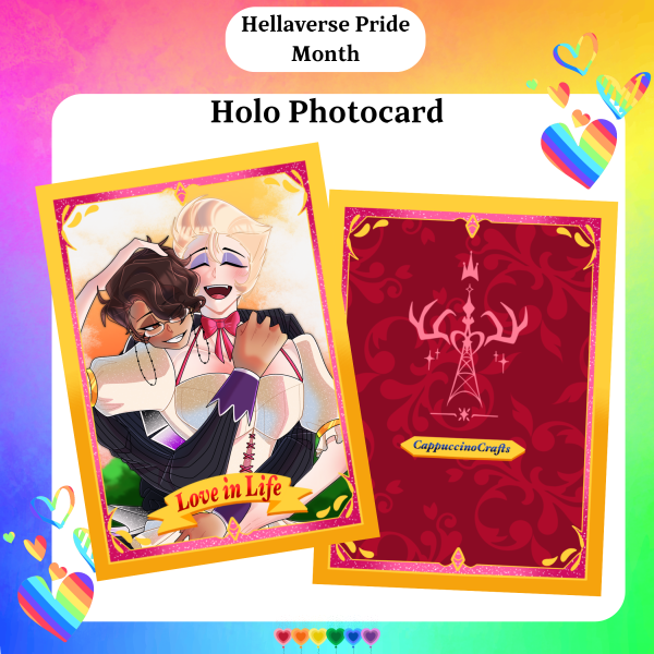 Pride Human Radioapple || Holo Fan Card || Hellaverse Pride Month