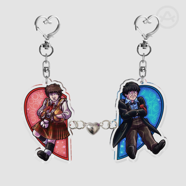 TwoJamie Magnetic Heart Keychains