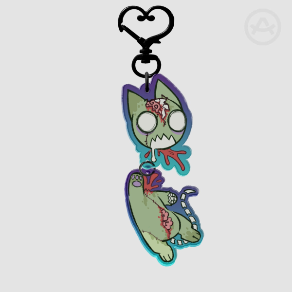 Zombie cat connection Acrylic Keychain