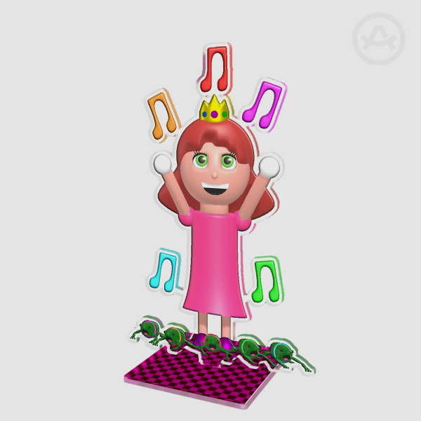 Princess Angelica Clear Acrylic Standee